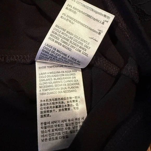 NWT INC International Concepts Black Pullover w Lace Sleeve & Shoulder Accents - Picture 4 of 11